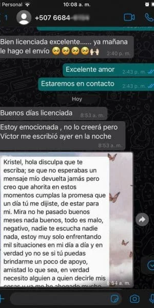 Mensaje de WhatsApp de un cliente (1)